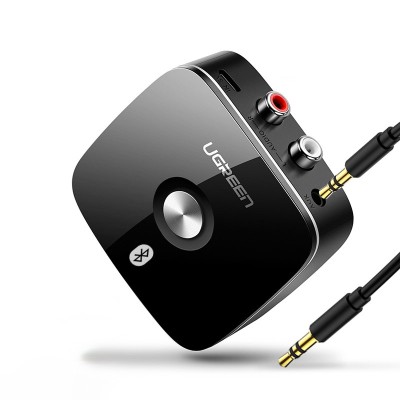 Беспроводной Bluetooth 5.0 (без aptX™) аудио приемник Ugreen 30445 c 3.5мм и 2RCA выходами (Черный)