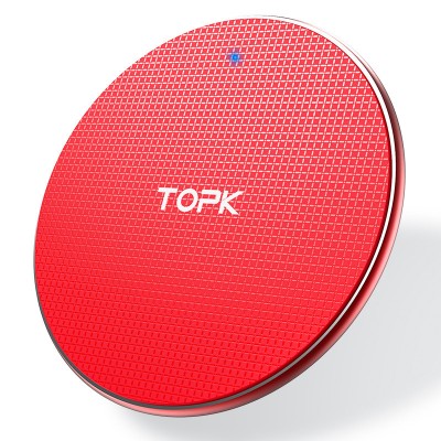 Беспроводное зарядное устройство Topk Wireless Charger B01W (Красное)