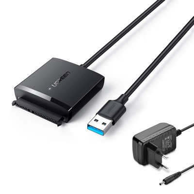 Переходник SATA USB 3.0 для HDD/SSD 2.5" 3.5" Ugreen 60561EU (С блоком питания)