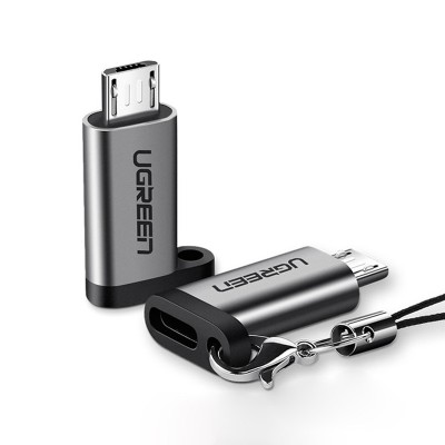 Перехідник-адаптер USB Type-C до microUSB Ugreen US282 (Сірий)