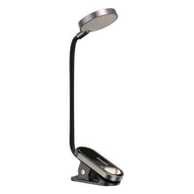 Универсальная аккумуляторная LED лампа на клипсе Baseus Comfort Reading Mini Clip Lamp DGRAD-0G (Темно-серая)
