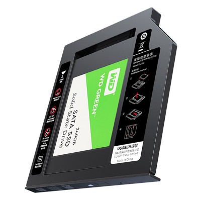 Карман-адаптер Ugreen CM322 9.5мм для подключения 2.5" HDD/SSD SATA 3.0 в ноутбук 70657