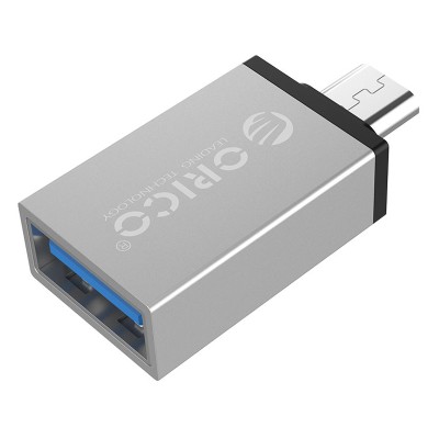 OTG адаптер Orico CBT-UM01-SV Micro USB к USB 3.0 (Серебристый)