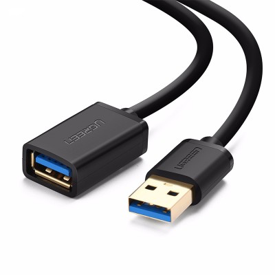 USB кабель подовжувач Ugreen USB 3.0 US129 (AM / AF штекер - гніздо, Чорний, 0.5м)