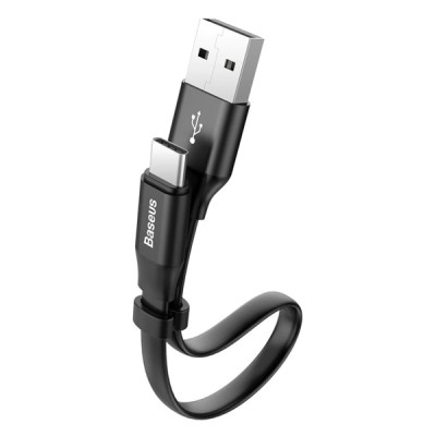 Кабель USB Type-C Baseus CATMBJ-01 Nimble Portable для зарядки і передачі даних (Чорний, 0.23м)