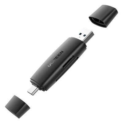Кардрідер 2- в-1 TF/SD Ugreen CM304 80191 USB & USB-C (Чорний)