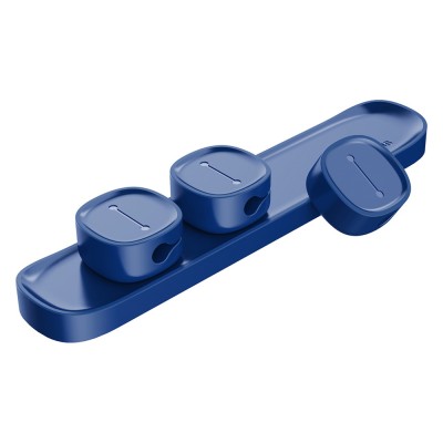 Магнитный органайзер держатель для проводов Baseus Peas Cable Clip ACWDJ-03 (Синий)