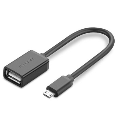 Micro USB OTG кабель-адаптер Ugreen US133 (Чорний, 12см)