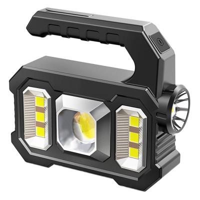 Світлодіодний ручний ліхтар Starnearby з акумулятором, на сонячній батареї (З сріблястою вставкою)