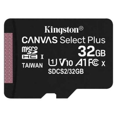 Картка пам'яті Kingston microSDXC + SD adapter SDCS2/32GB Canvas Select Plus 100R A1 C10 (2шт.)
