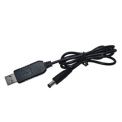 USB-кабель Fonken перетворювач (підвищувальна напруга) USB 5V to DC 12 V (Чорний)