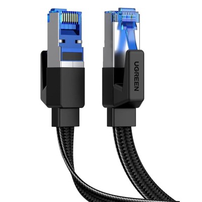 Высокоскоростной интернет кабель Ugreen Cat8 40gbps RJ45 40168 (Черный, 0.5 м)