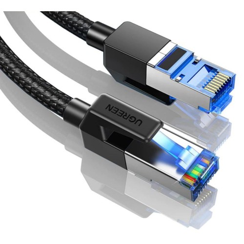 Високошвидкісний інтернет-кабель Ugreen Cat8 40gbps RJ45 40173 (Чорний, 5м)