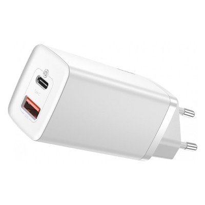 Універсальний зарядний пристрій Baseus Wall Charger GaN2 Lite USB-C+USB 65W CCGAN2L-B02 (Білий)