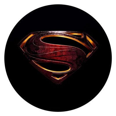 Металлическая пластина для магнитного держателя (С принтом "Superman" (Черный), 1шт)