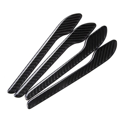 Защитные накладки на автомобильные дверные ручки Aim Carbon Fiber Anti-scratch (для Tesla Model 3, Черные, 4шт)