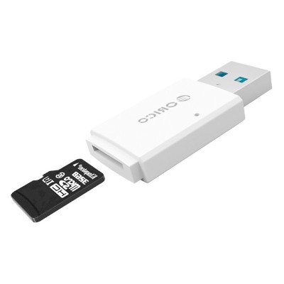 Кардридер USB 3.0 Micro SD Orico CRS11-WH c поддержкой OTG и карт до 128 Гб (Белый)