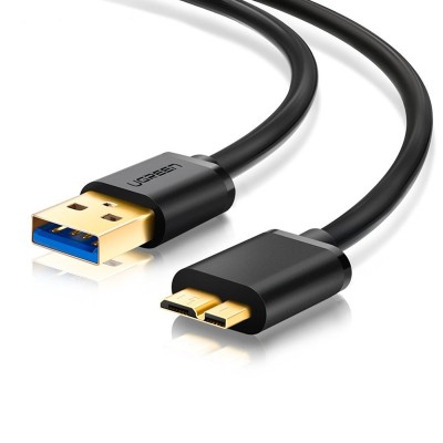 Кабель USB 3.0 - Micro USB Тип B Ugreen US130 (Черный, 1м)