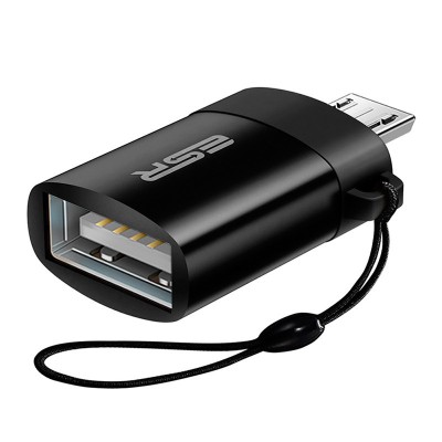 OTG адаптер ESR Micro USB к USB 2.0 (Черный)