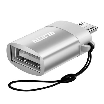 OTG адаптер ESR Micro USB к USB 2.0 (Серый)