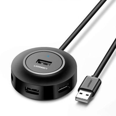 USB хаб/концентратор/розгалужувач Ugreen на 4 USB 2.0 порти CR106 (Чорний)