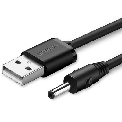 Кабель Ugreen USB 2.0 DC 3.5x1.35mm US277(10376) (Чорний, 1м)