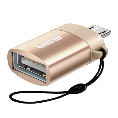 OTG адаптер ESR Micro USB к USB 2.0 (Золотистый)