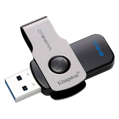 Флеш-пам'ять USB Kingston DataTraveler DTSWIVL (64GB, USB 3.1)