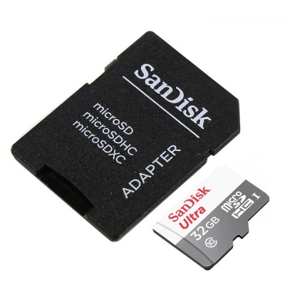 Карта пам'яті SanDisk microSD, Class 10 UHS-I Ultra SDSQUNS-032G-GN3MA (32GB, Class10, UHS-I, 80MB/s)