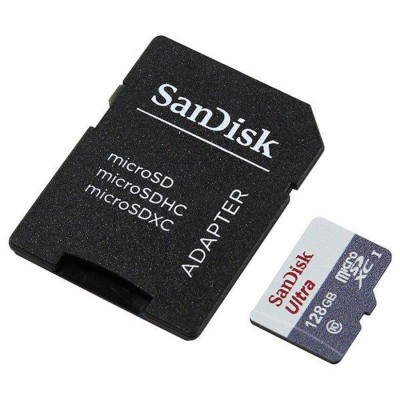 Карта памяти SanDisk microSD Class 10 UHS-I Ultra SDSQUNS-128G-GN6TA (128GB, Class10, UHS-I, 80MB/s)